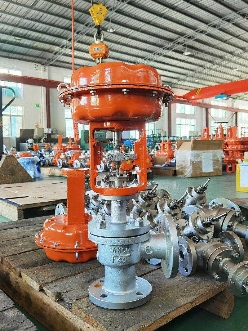 Pneumatic Diaphragm Angle Single-seat Control Valve factory